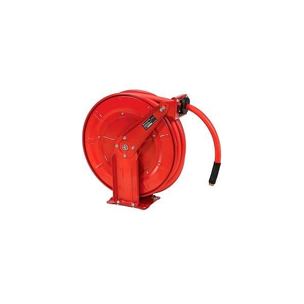 Florida Pneumatic Florida Pneumatic 6802 1/2"x50' 300 PSI Spring Retractable Low Pressure Steel Hose Reel 6802 - main